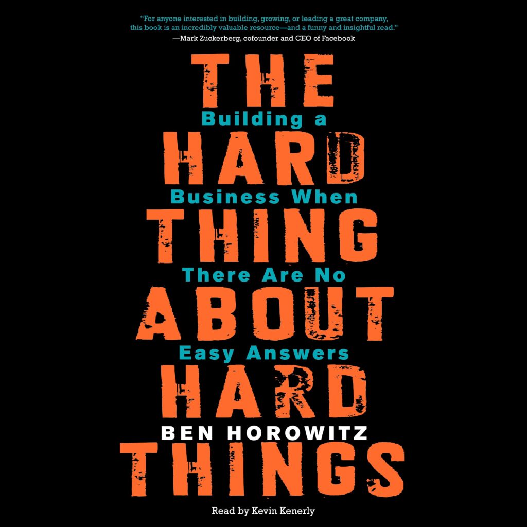 The Hard Thing About Hard Things Book Cover